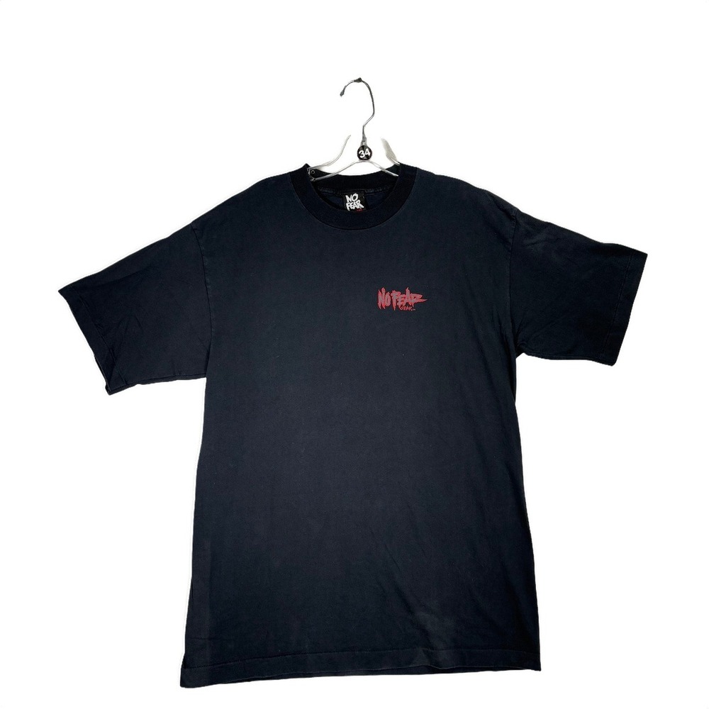 No Fear Basketball Graphic T-Shirt Mens XL Black Good Vintage 90s Streetwear Tee